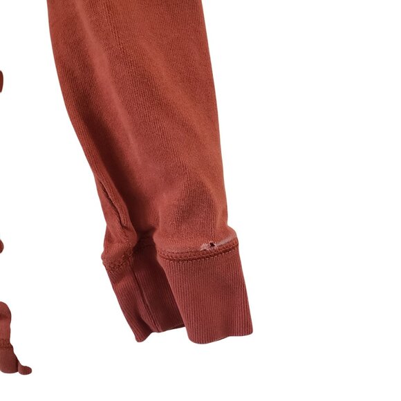 Mens Sonoma Life Style Rust Long Sleeve Polo Shirt Size M Cotton Normcore Casual - Picture 3 of 7